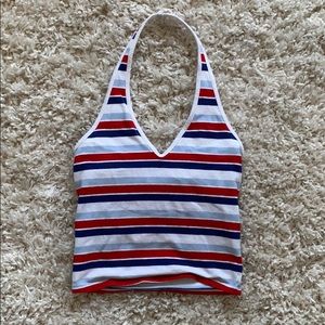 Halter Red, White, and Blue Tank Top